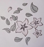 Joy!Crafts und JM Creation Gjennomsiktige stempler, blomster og blader