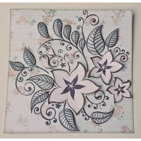 Joy!Crafts und JM Creation Gjennomsiktige stempler, blomster og blader