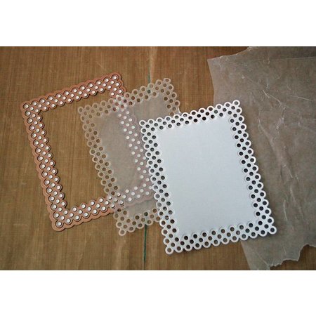 Spellbinders und Rayher Spellbinders Stamping and Embossing stencil, Nestabilities, decorative frame and label