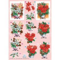 Feuilles A4 Dufex coupées: Bouquets de Noël