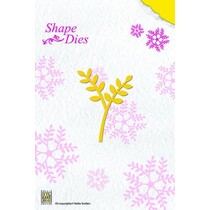 Punching and embossing template, roses branch