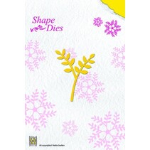 Punching and embossing template, roses branch