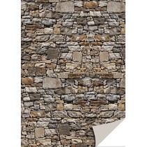 5 ark kartong med stein utseende, naturstein, brun