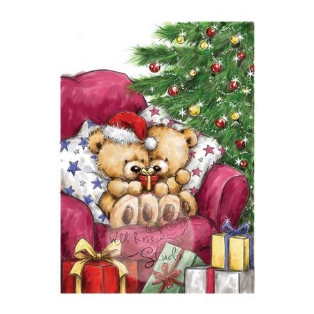Wild Rose Studio`s Klare frimerker, Teddy Beschärung