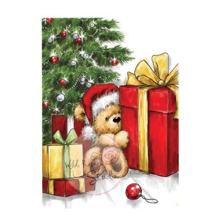 Wild Rose Studio`s Limpar carimbos, peluche com presente