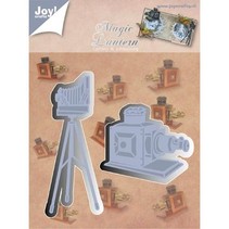Stamping and Embossing stencil, Joy Crafts, camera on stand, Zauberlaterne