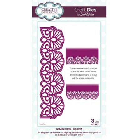 Creative Expressions Hulling og preging sjablong Gemini Collection - Carina
