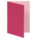 KARTEN und Zubehör / Cards Briefkarte, Größe 10,5x15 cm,pink/rosa, 10 Stück