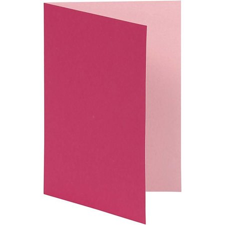 KARTEN und Zubehör / Cards Letter card size 10,5x15 cm, pink / pink, 10 pieces