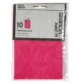 KARTEN und Zubehör / Cards Briefkarte, Größe 10,5x15 cm,pink/rosa, 10 Stück