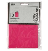 KARTEN und Zubehör / Cards Tamanho do cartão de carta 10,5x15 cm, rosa / pink, 10 peças