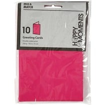 Letter card formaat 10,5x15 cm, roze / roze, 10 stuks