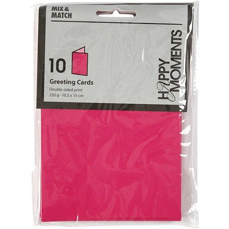 KARTEN und Zubehör / Cards Tamanho do cartão de carta 10,5x15 cm, rosa / pink, 10 peças