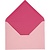 KARTEN und Zubehör / Cards Envelop, grootte 11,5x16 cm, roze / roze, 10 stuks