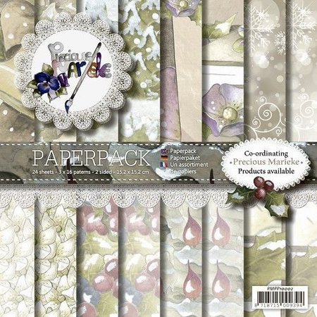 DESIGNER BLÖCKE  / DESIGNER PAPER Precioso Marieke, Papel Pack, Natal do vintage