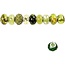 Schmuck Gestalten / Jewellery art Contas de Vidro Harmony, D: 13-15 mm, verdes, classificou 10