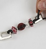 Schmuck Gestalten / Jewellery art Glaskralen harmonie, D: 13-15 mm, rood, gesorteerd 10