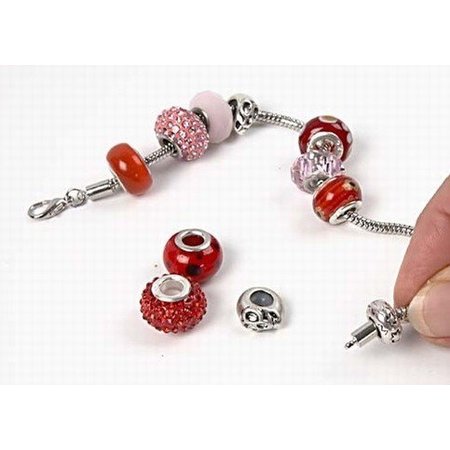 Schmuck Gestalten / Jewellery art Glass beads harmony, D: 13-15 mm, reds, sorted 10