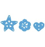 Marianne Design Stempling og Embossing sjablong, Marianne Design, Motiv: Blomster gehäckelte