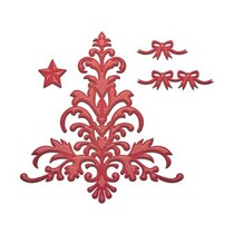 Stampen en Embossing stencil, Kerstmis motief