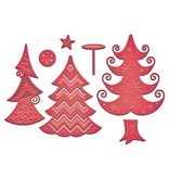 Spellbinders und Rayher Stamping and Embossing stencil, Christmas motive