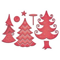 Stamping and Embossing stencil, Christmas motive