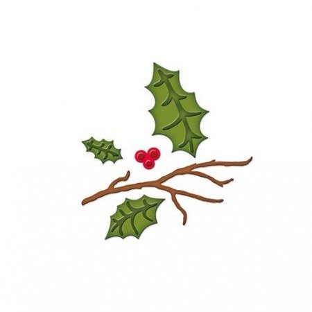 Spellbinders und Rayher Stanz- und Prägeschablone, Weihnachtsmotive Zweige
