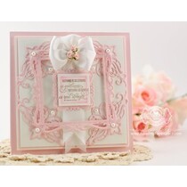 Spellbinders Estampado y la plantilla de grabación en relieve, nestabilities Spellbinders, marco decorativo ornamental