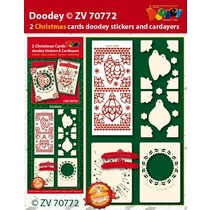 Bastelset met kaart lay-outs en reliëf sticker