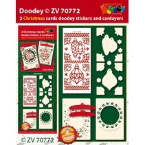 Bastelset with card layouts and embossed sticker