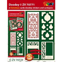 Bastelset with card layouts and embossed sticker