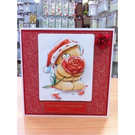 Forever Friends 4 x 3D foglio fustellato di A4 Forever Friends e carta 4 designer con motivi natalizi