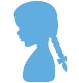 Marianne Design Creatables - Muchacha de la silueta con el pelo hacia arriba y con el pelo trenzado, 2 niñas