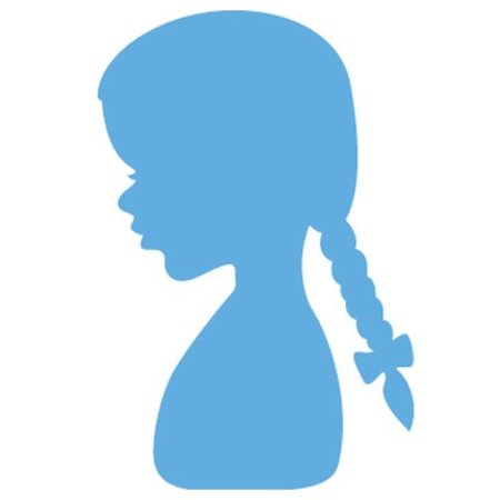 Marianne Design Creatables - Menina da silhueta com o cabelo para cima e com cabelos trançados, 2 meninas