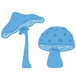 Marianne Design Stamping and Embossing stencil, Le Suh, mushrooms