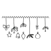 Transparent stamps, Christmas motifs