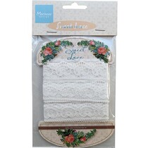 Dekoband pointe, blanc