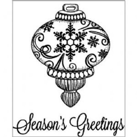 Creative Expressions Rubber stamps, Christmas ball + Text