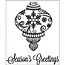 Creative Expressions Rubber stamps, Christmas ball + Text