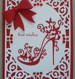 Tattered Lace Stamping and punching template, Tattered Lace, punch template High Heel