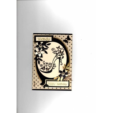 Tattered Lace Stamping and punching template, Tattered Lace, punch template High Heel