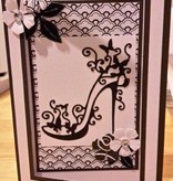 Tattered Lace Stamping and punching template, Tattered Lace, punch template High Heel
