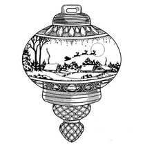 Les timbres en caoutchouc, boule de Noël