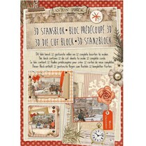 3D Stanzblock, nostalgische Weihnachten