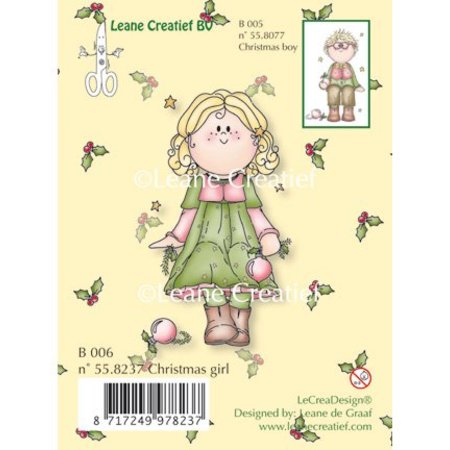 Leane Creatief - Lea'bilities Transparent stamps, Christmas girl