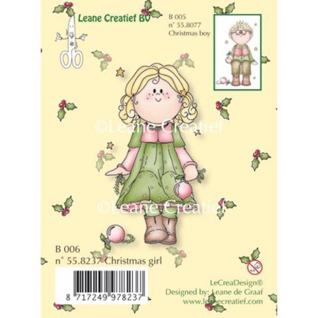 Leane Creatief - Lea'bilities Transparenter Stempel, Christmas girl