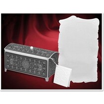 Conjunto do ofício por 3 arca do tesouro, prata-preto, 140 x 60 x 70 milímetros