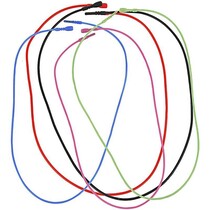 5 Collier, élastique, en 5 couleurs différentes