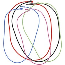 5 halskjede, elastisk, i fem forskjellige farger