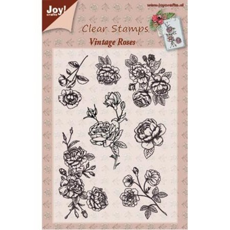 Joy!Crafts und JM Creation Gjennomsiktig stempel, Vintage Rose